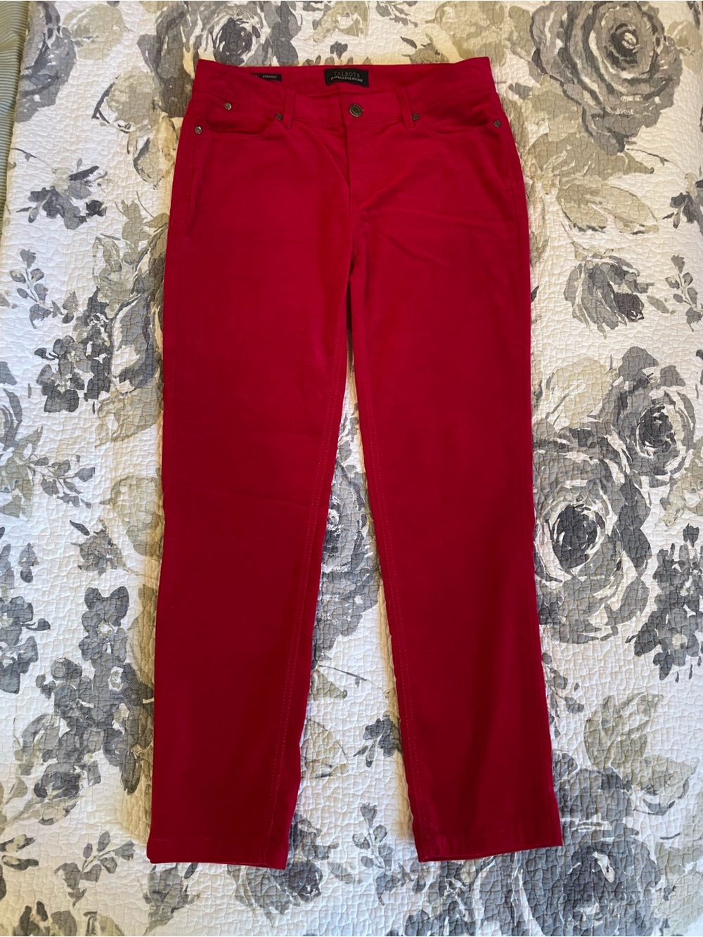 Talbots Cherry Red Straight Leg Women's Pants
